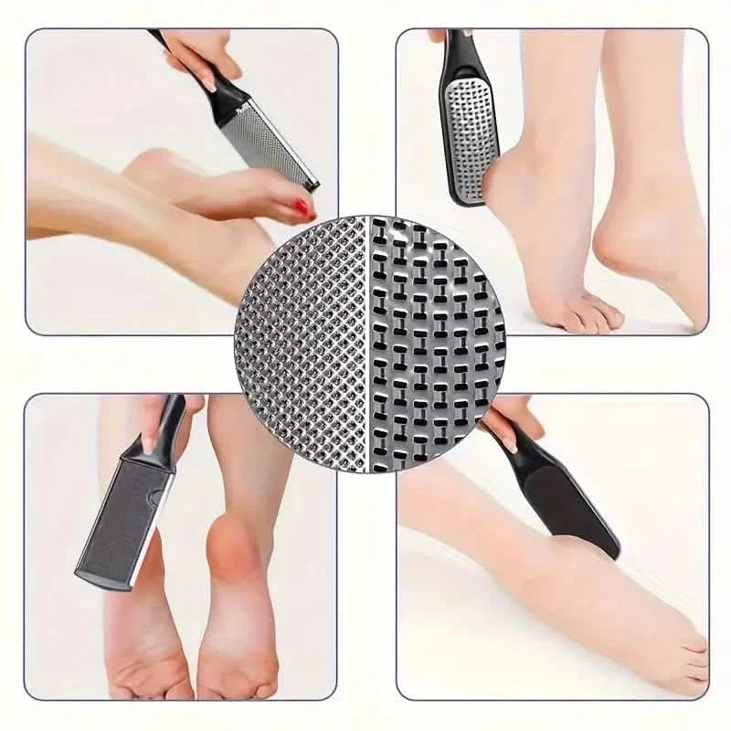 10-Piece Set: Stainless Steel Foot Care Kit - Portable Pedicure & Manicure Set