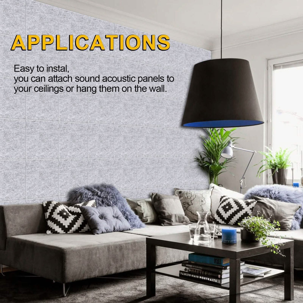 12-Packs: AGPtEK Acoustic Absorption Noise Cancellation Panels