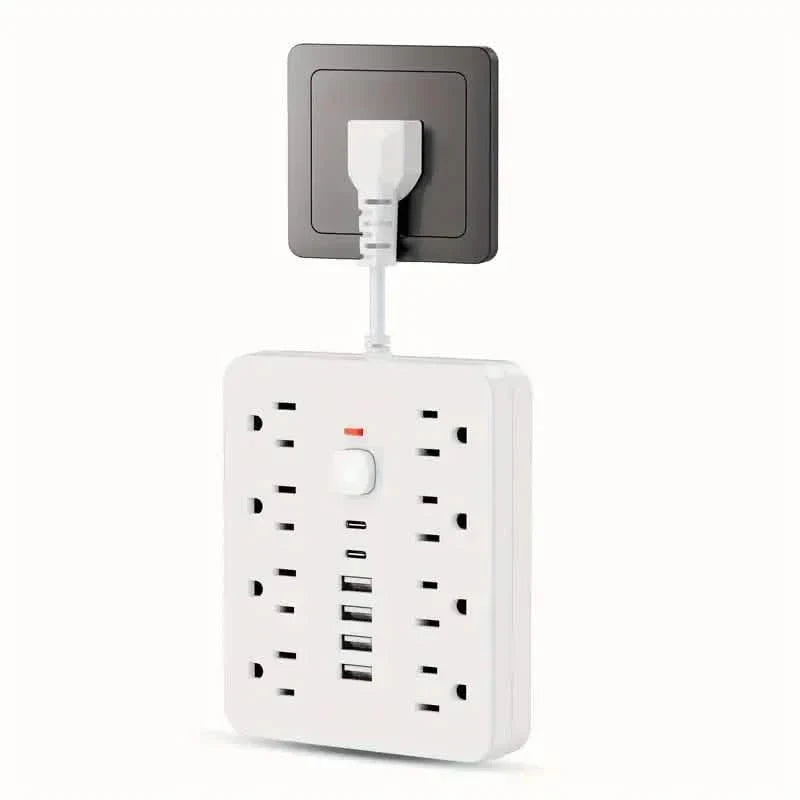14-in-1 Power Strip With 4 USB Outlets, 2 Type-C Outlet and 8 AC Socket Outlets