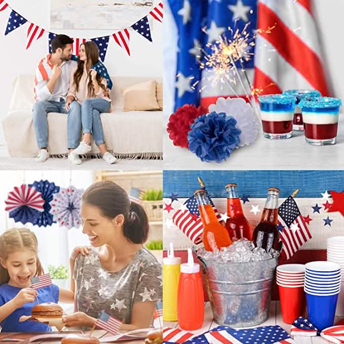 14-Piece: Patriotic Party Decorations Set
