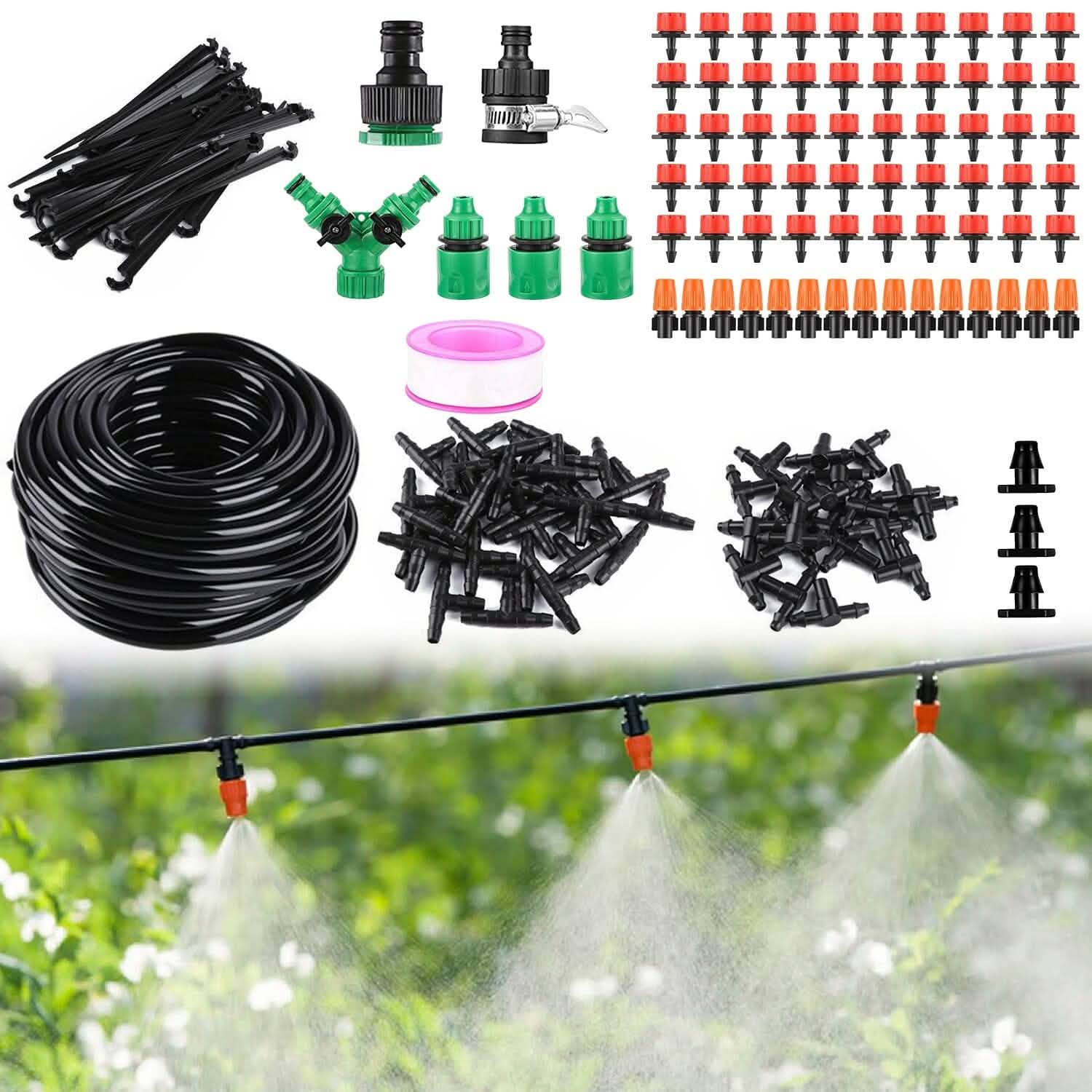 164FT Drip Irrigation Kit Automatic Garden Irrigation System