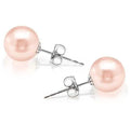 18K White Gold Plated Stud Earrings