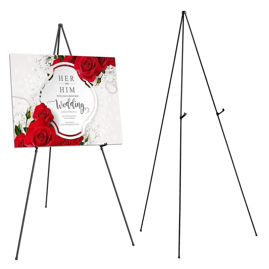 2-Pack: 61" Collapsible A Frame Tripod Easel Iron Alloy Drawing Stand