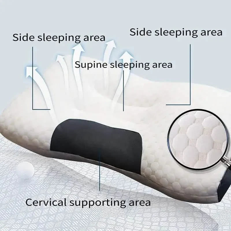 Knitted Antibacterial Cotton Massage Neck Pillow with Removable Cover