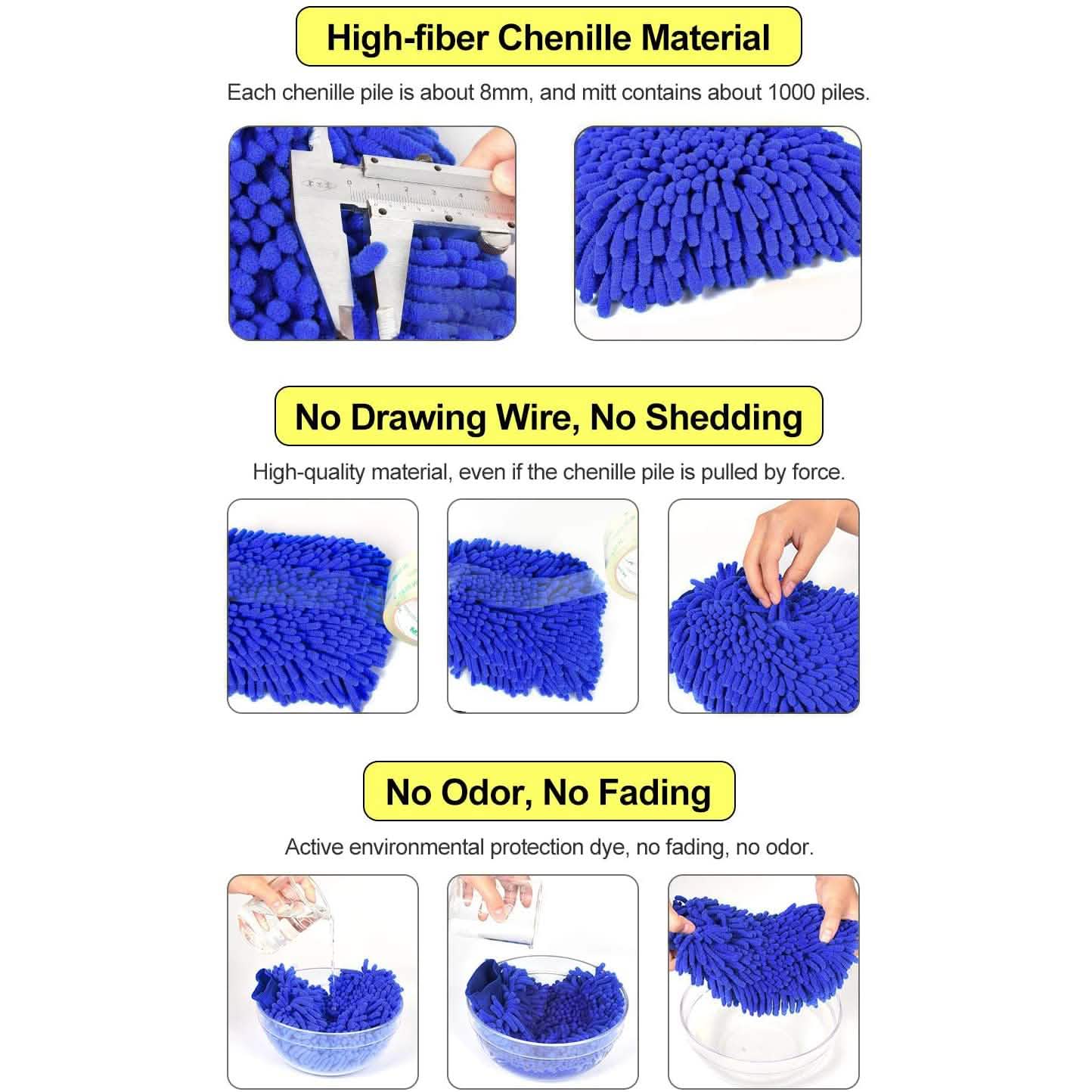 2-Pack: Large Size Microfiber Car Wash Mitt