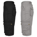 2-Pack: Men's Tactical Extended Size Cotton Cargo Utility Belted Shorts