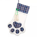 2-Pack: Plaid Christmas Pet Dog Cat Paw Hanging Stocking Socks