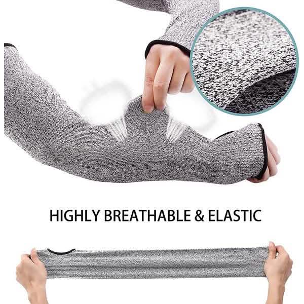 2-Pair: Safety Arm Sleeve Anti Cut Puncture Proof