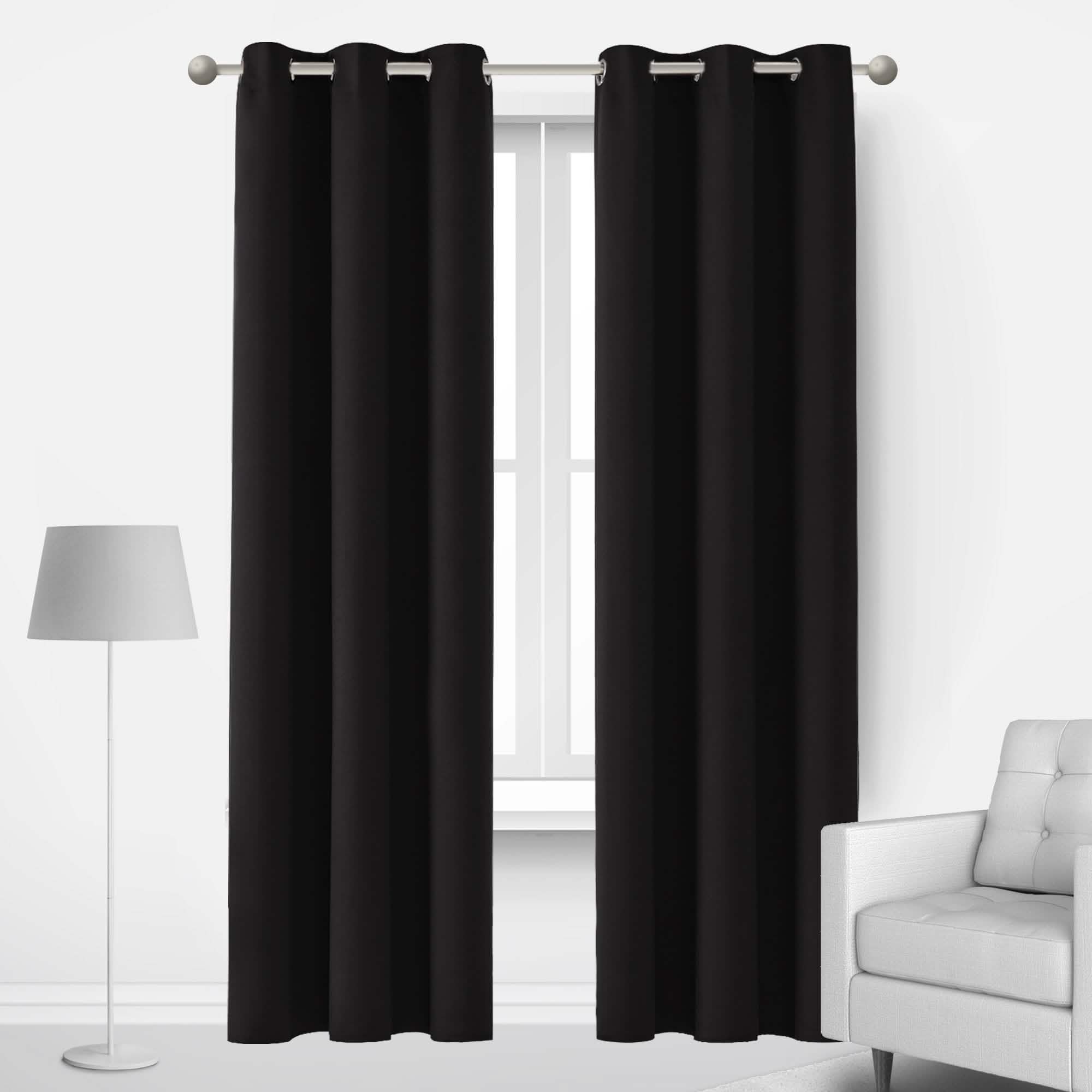 2-Panels: Deconovo Room Darkening Thermal Insulated Blackout Grommet Window Curtains