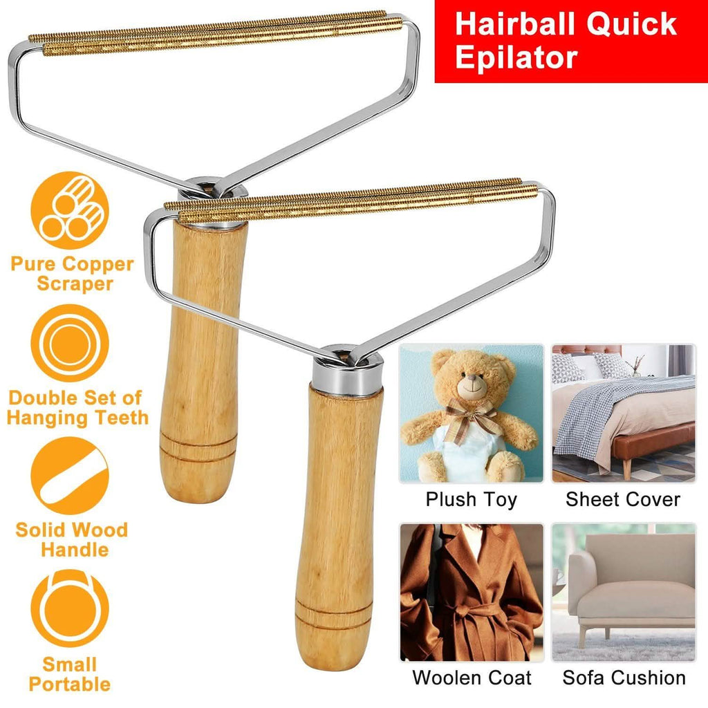 2-Piece: Portable Reusable Double Sided Lint Remover Travel
