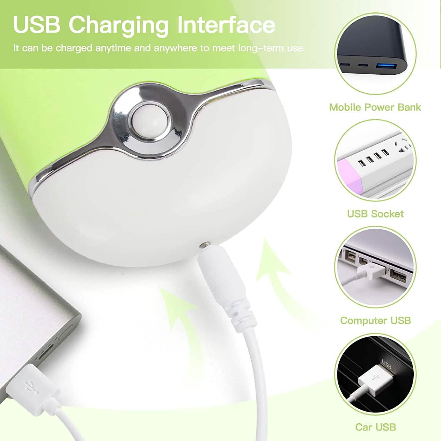 2-Piece: Rechargeable Handheld Mini Eyelash Fan