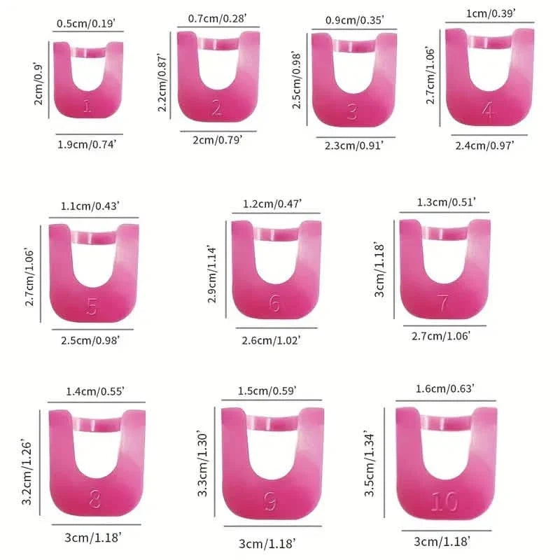 26-Pieces U Curve Shape 10 Sizes Nail Protector