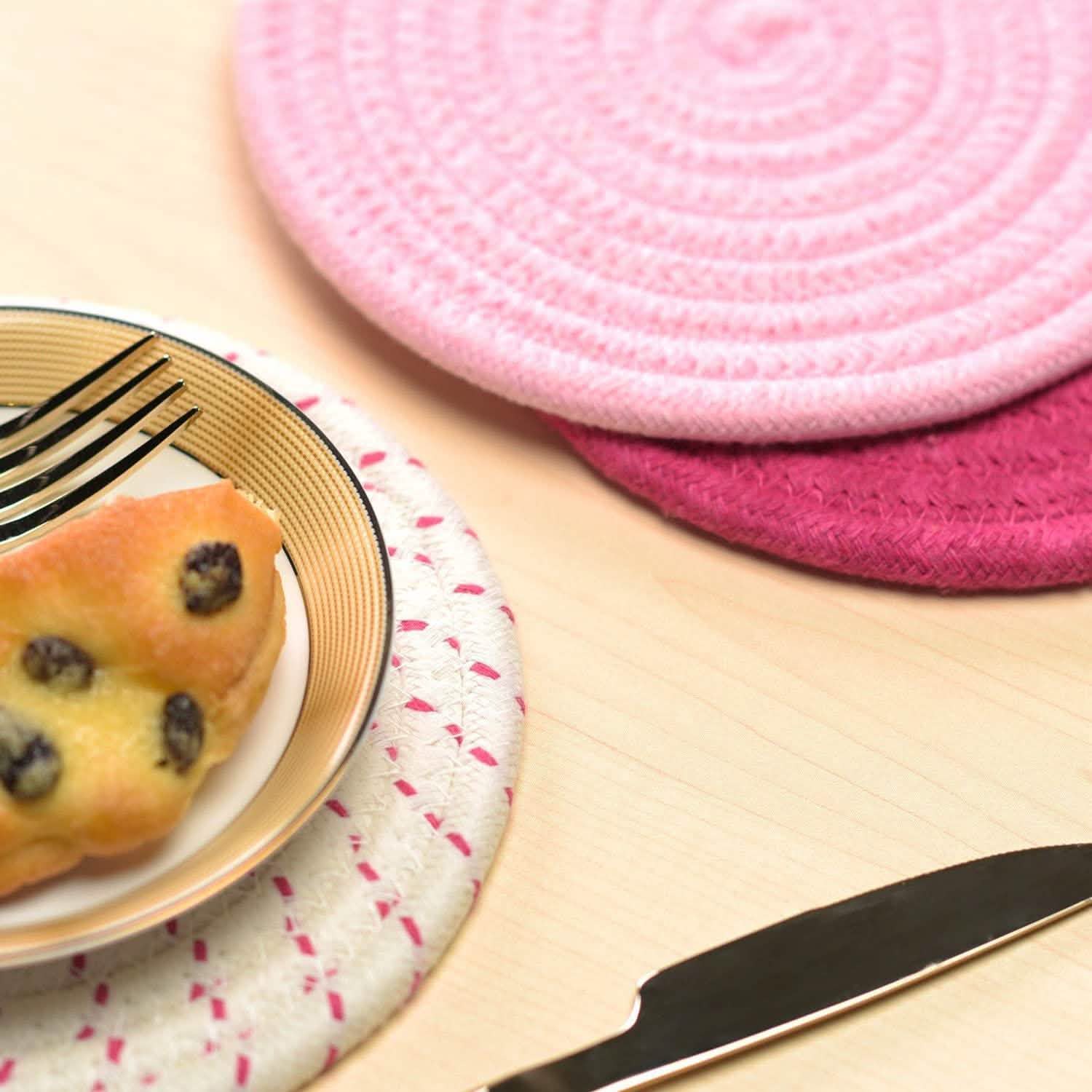 3-Piece Set: 100% Pure Cotton Thread Weave Hot Pot Holders