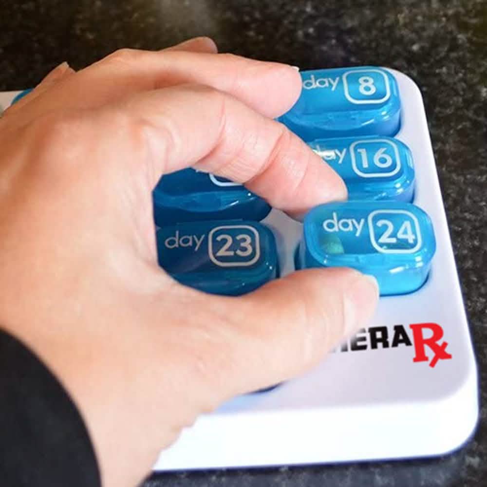 31 Day Monthly Pill and Vitamin Organizer with Large Removable Pods