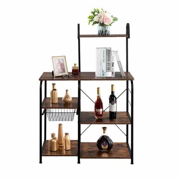 4-Tier 3-Tier Shelf Vintage Kitchen Baker's Rack Utility Storage Shelf