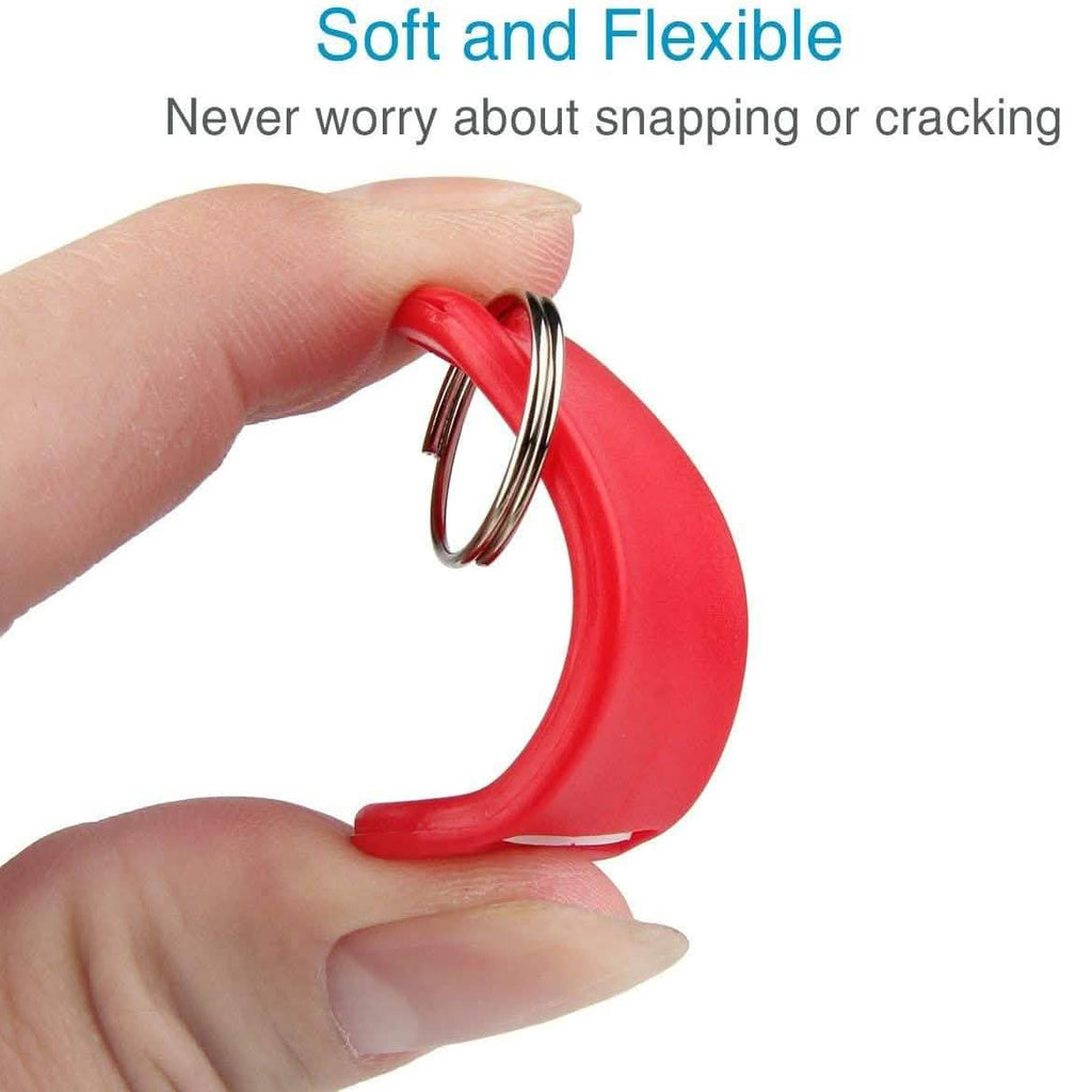 40-Pack: Uniclife Tough Plastic Key Tags with Split Ring Label Window