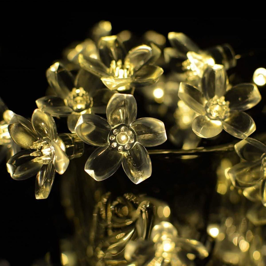 50 LED Fairy Flower Blossom Solar String Lights