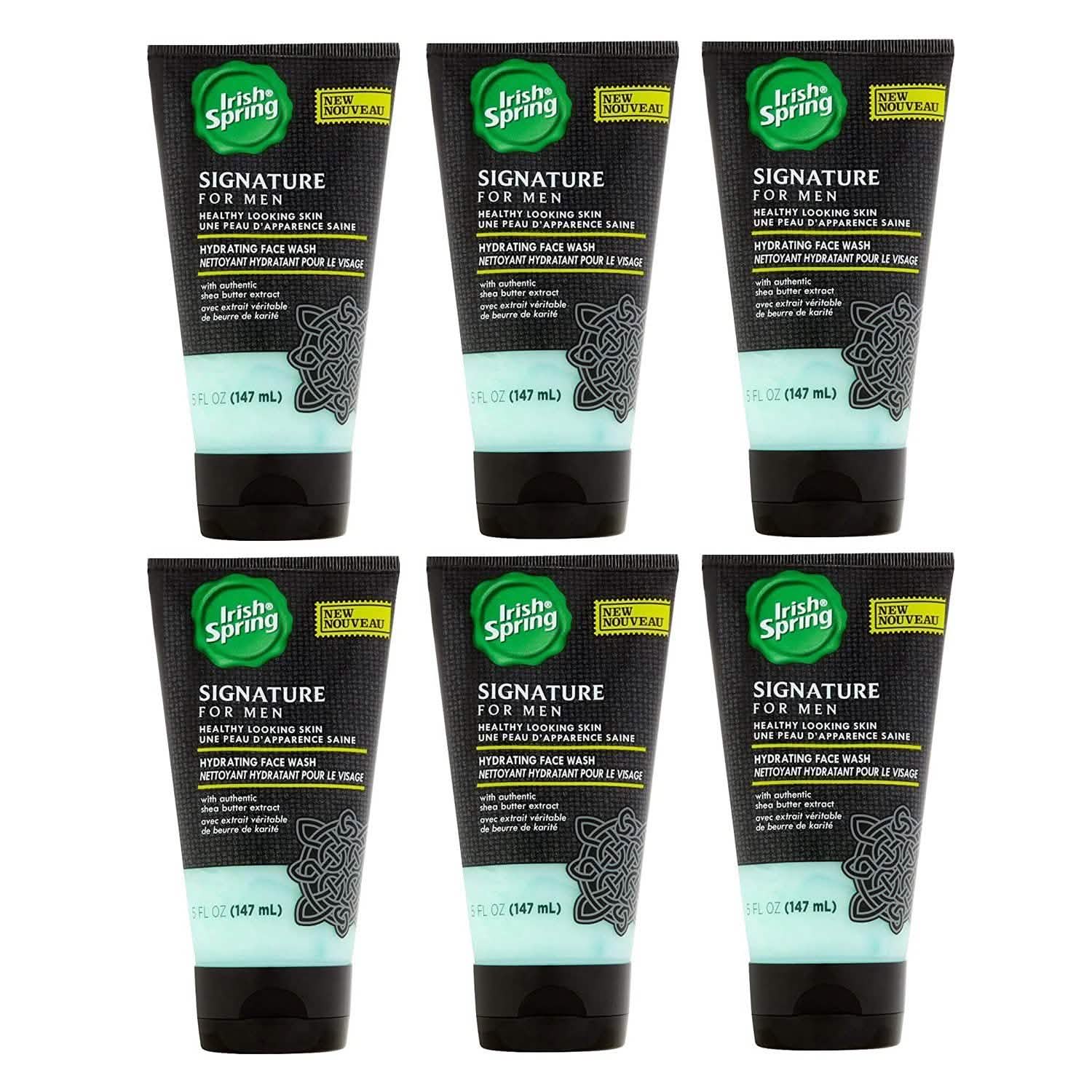 6-Pack: Irish Spring Signature for Men Hydrating Face Wash 5 Oz