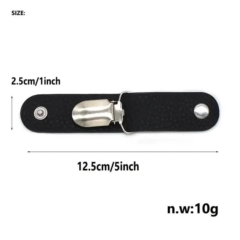 6-Piece: Hat Clip for Summer Travel on Bag Luggage PU Leather Hat