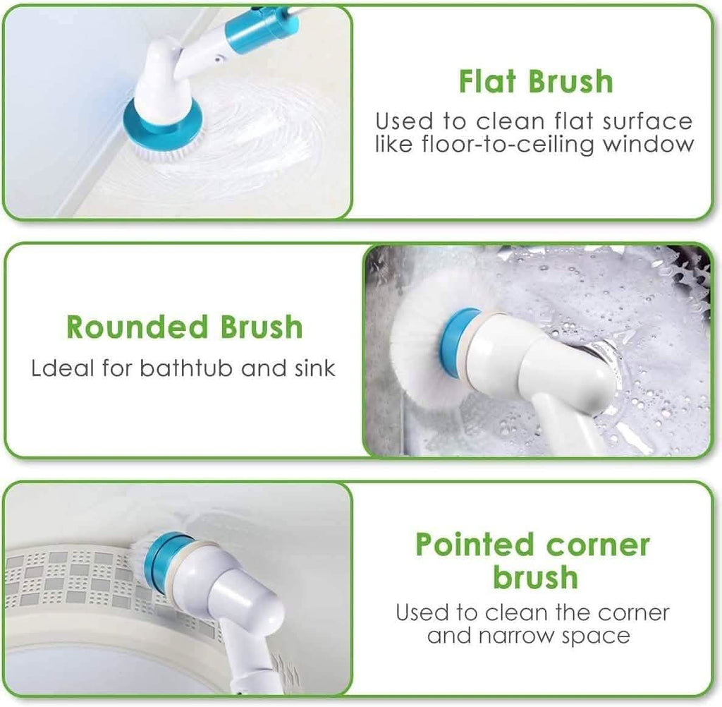 Electric Spin Scrubber Cordless Scrubber Brush with Long Handle
