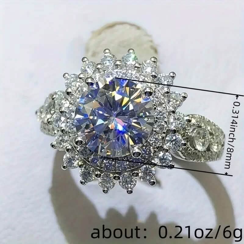 8mm Zirconia Zinc Alloy Ring