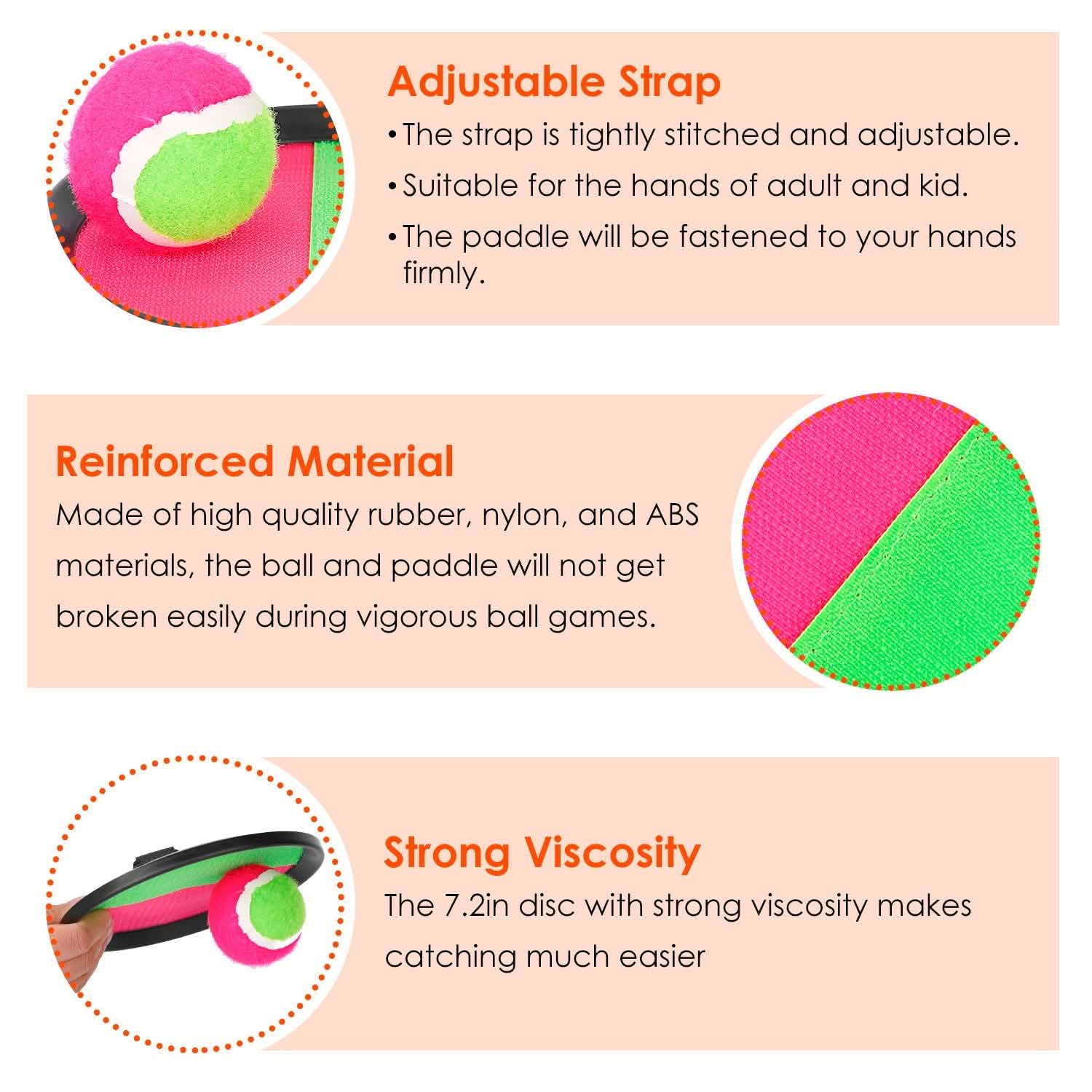 9-Piece Set: Toss and Catch Ball Throw