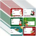90-Pieces: Christmas Sticker Tags - Self-Adhesive with Christmas Name Tag