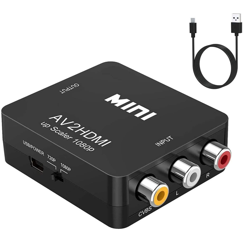 ABLEWE 1080P Mini RCA Composite CVBS Video Audio Converter Adapter