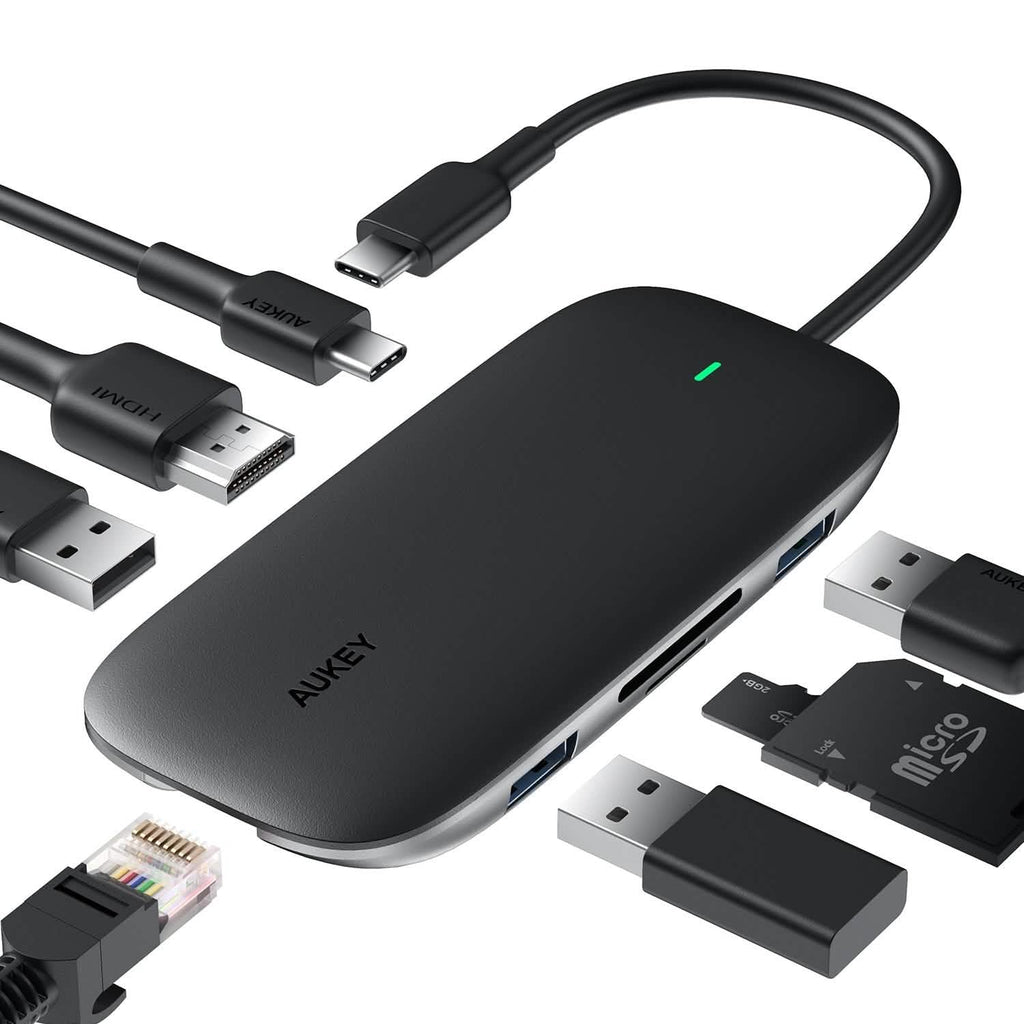 AUKEY CBC71 8 in 1 USB C Hub with Ethernet Port