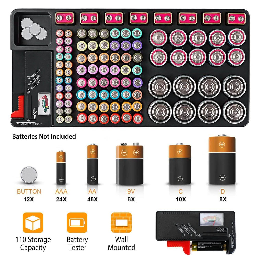 Battery Organizer Storage Case