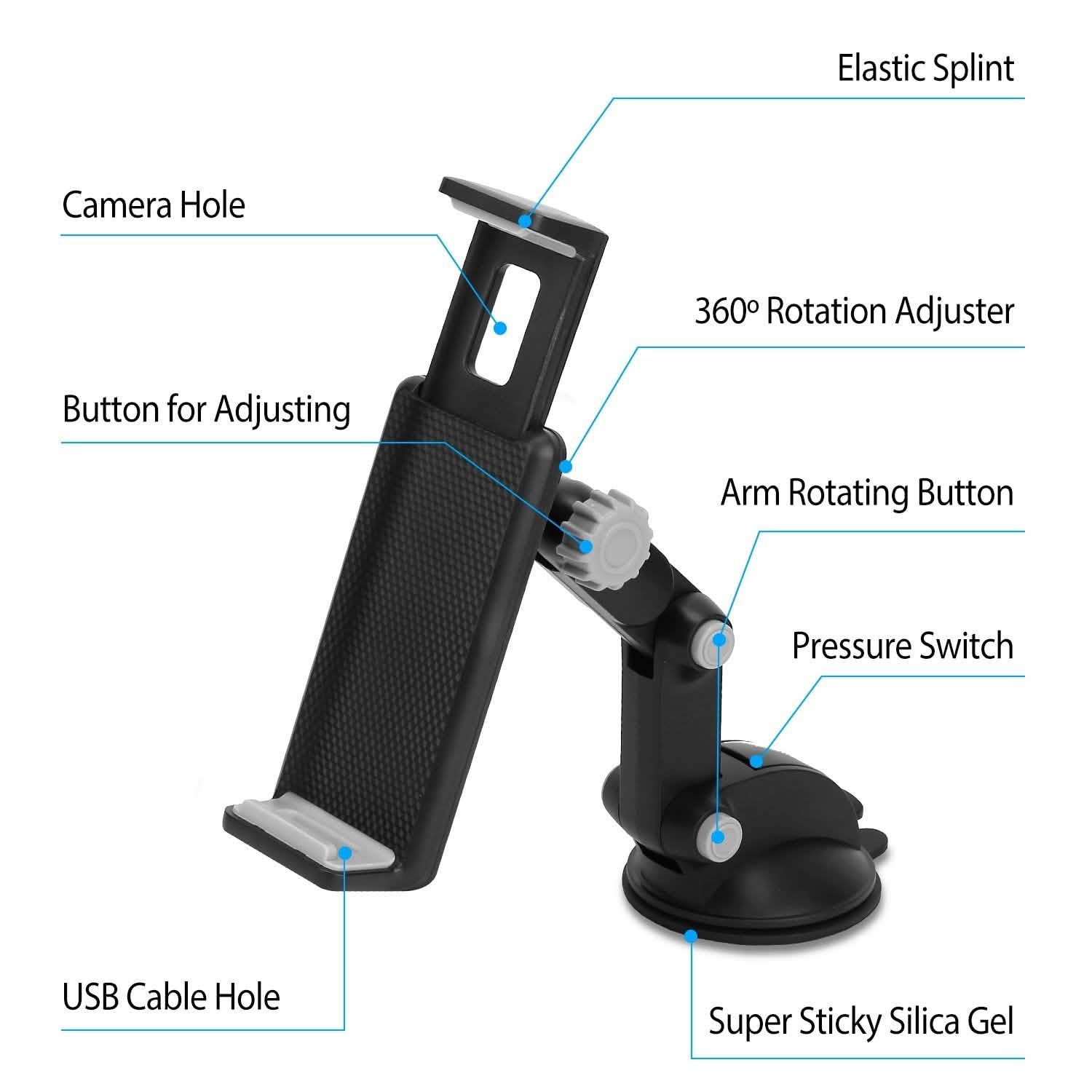 Car Phone Holder Mount Dashboard Tablet Stand Holder