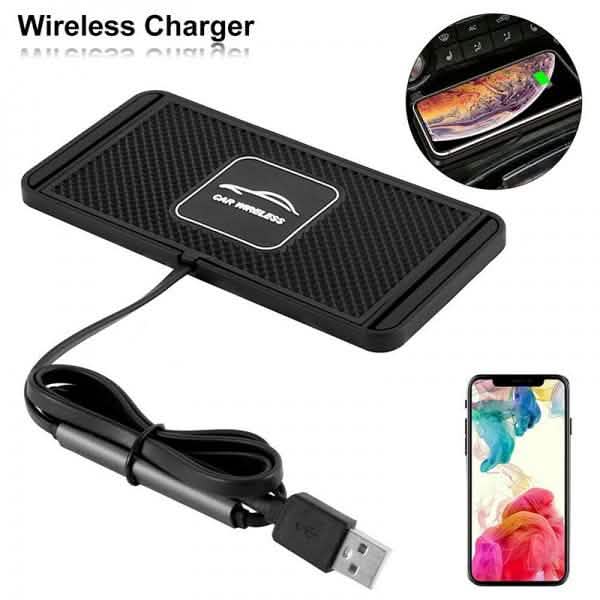 Car QI Wireless Phone Charger Non Slip Pad Mat Fast Charging