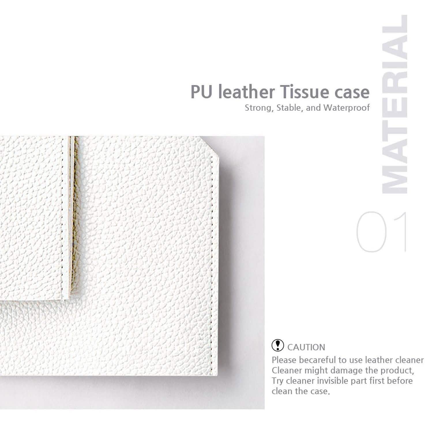 Carrotez Modern PU Leather Square Tissue Box Holder