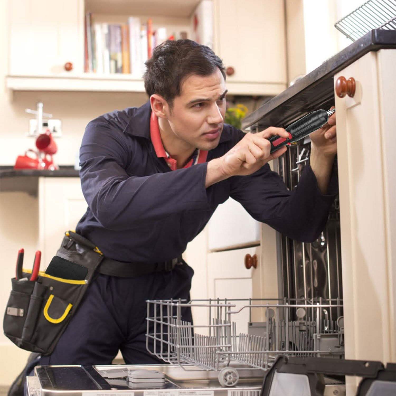 Cordless Electric Screwdriver Set with LED Work Light USB Rechargeable