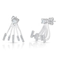 Cubic Zirconia Claw Design Earrings