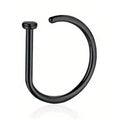 Elegant Punk-Style Stainless Steel Nose Rings - Clip-On Non-Piercing Design