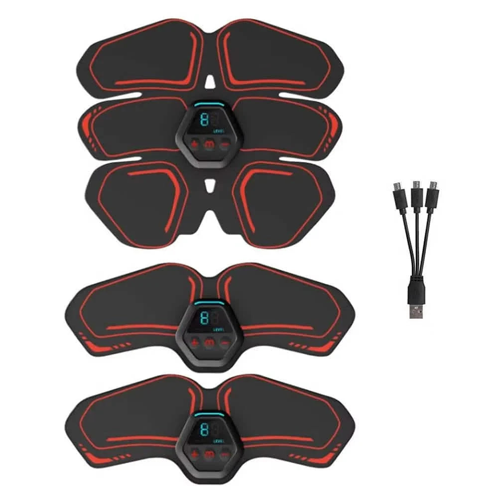EMS Muscle Stimulator LCD Screen USB Rechargeable Portable Trainer