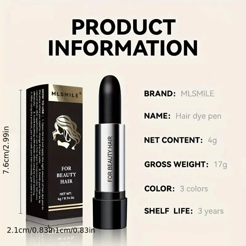 Hair Color Dye Stick, Long-lasting Coverage Of White Grey Hair