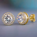 Halo Diamond Stud Earrings