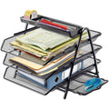 Halter 3 Tier Mesh Desktop Organizer with Sliding Paper Trays