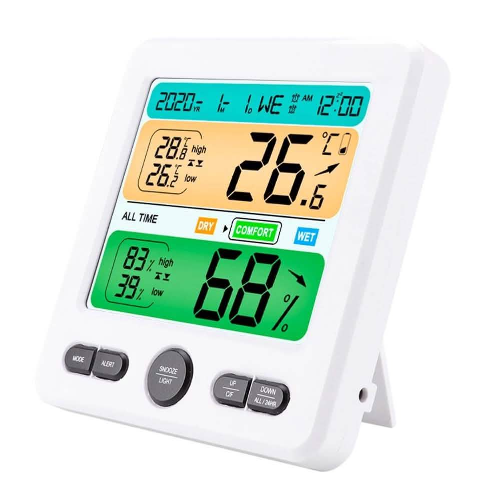 LCD Display Wall-Mounted Desktop Indoor High-Precision Temperature and Humidity Meter