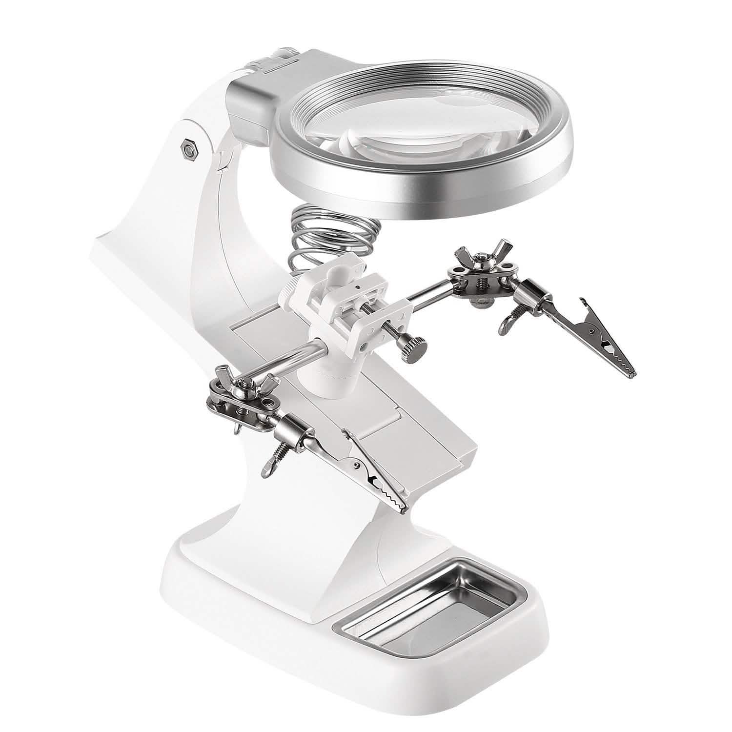 LED Lights Helping Hands Magnifying Glass