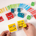 Magic Face-Changing Wooden Cube Building Blocks Set