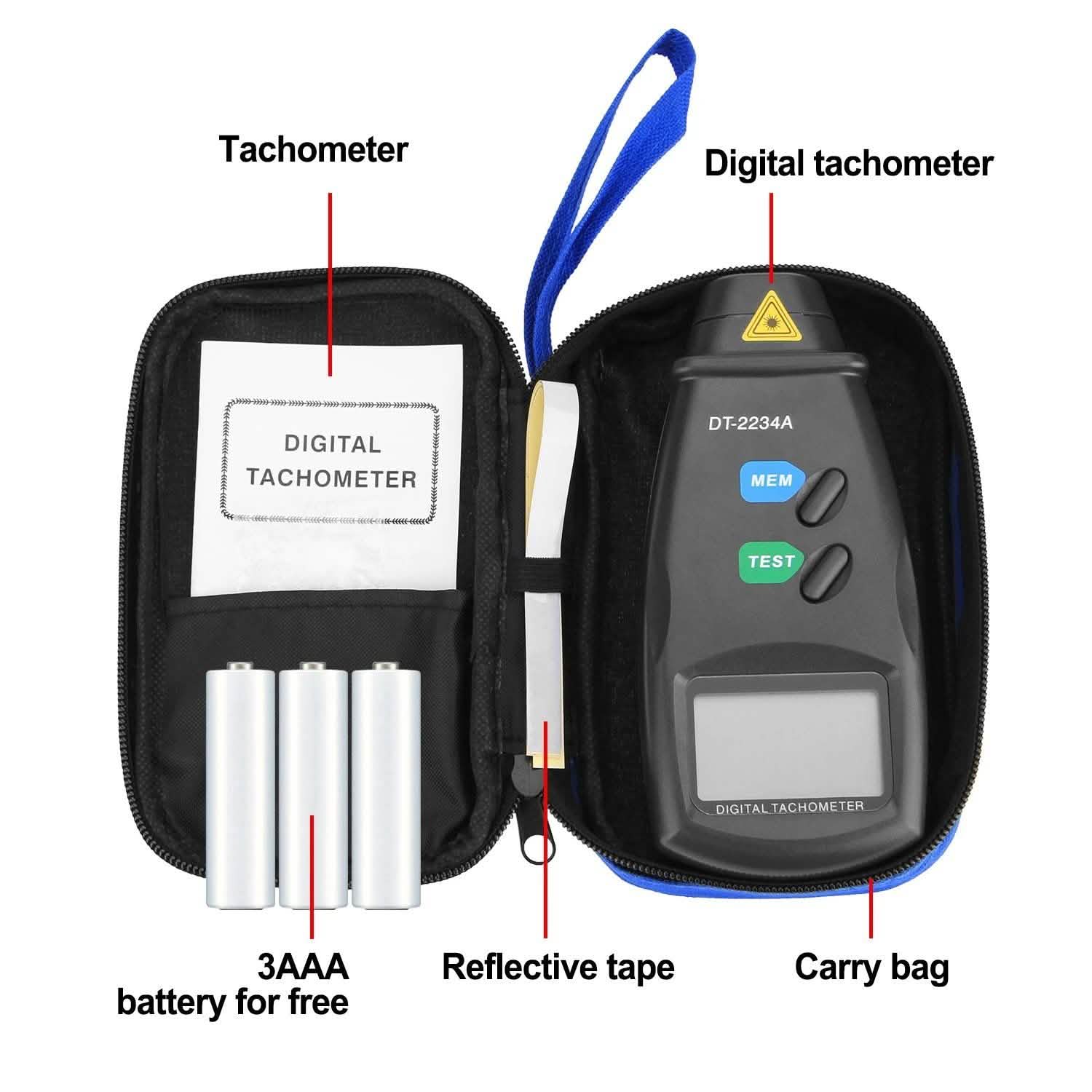 Non Contact Digital Tachometer 20713A