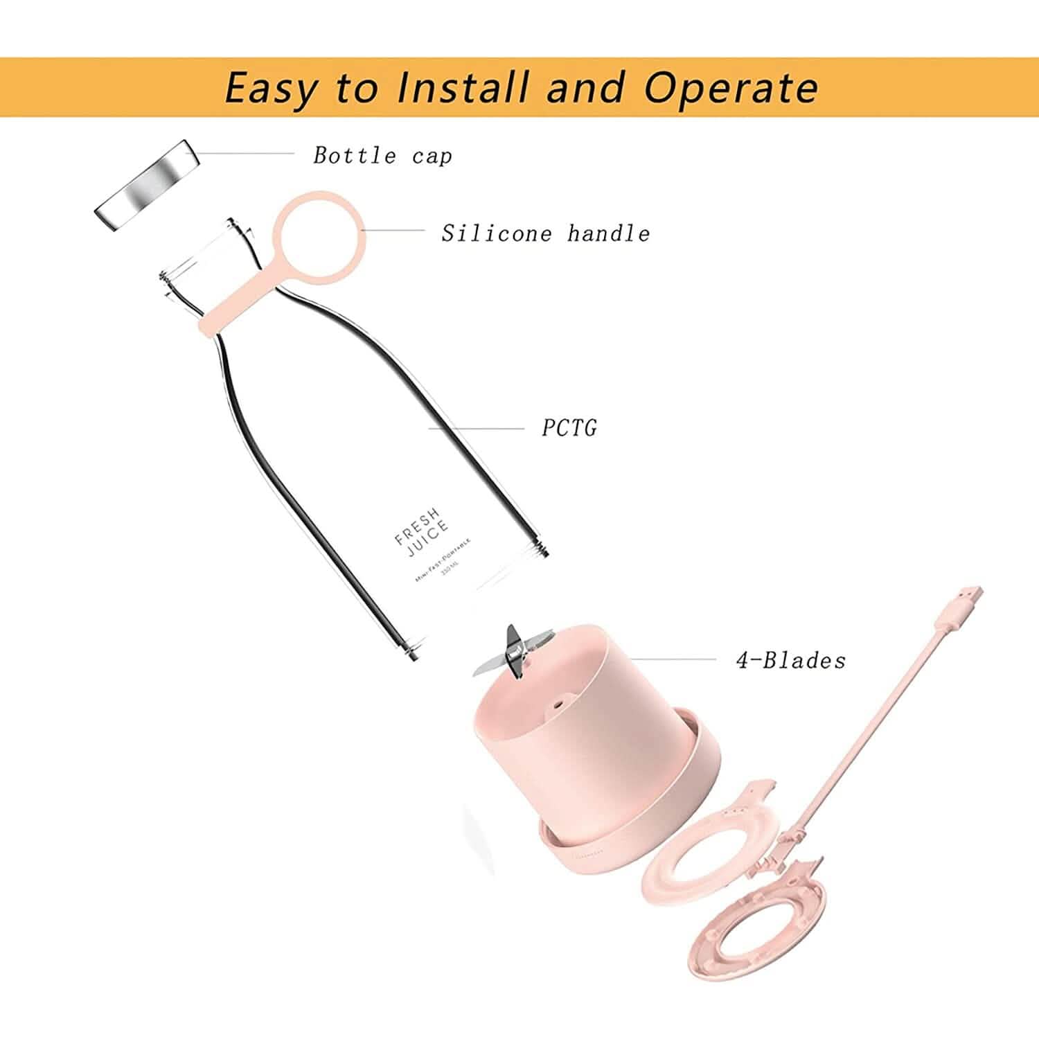 Portable Blender Bottle Electric Juicer