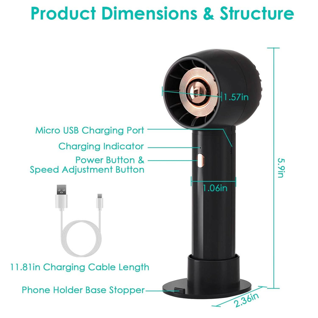Portable Rechargeable Handheld Fan