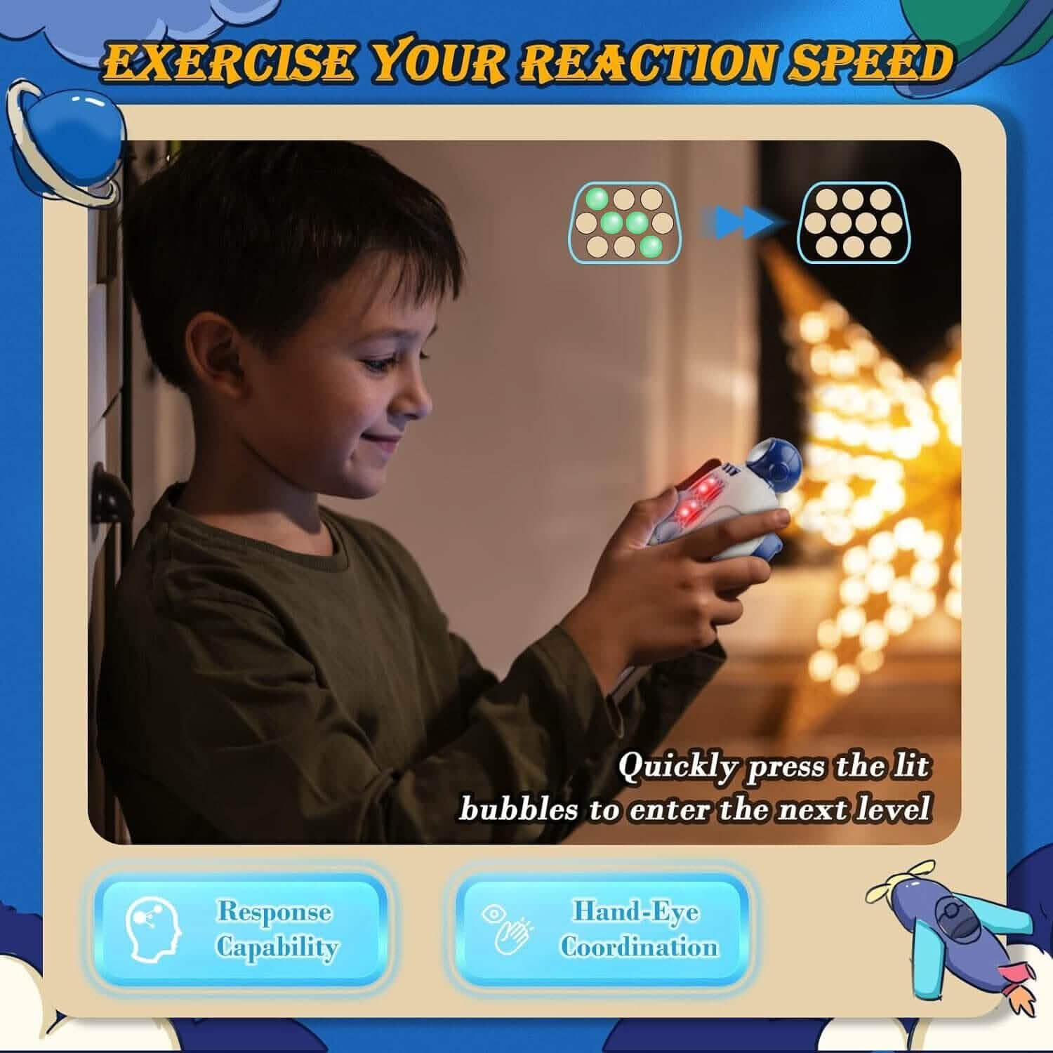 Quick Push Pop Game-it Fidget Toys Pro for Kids and Adults