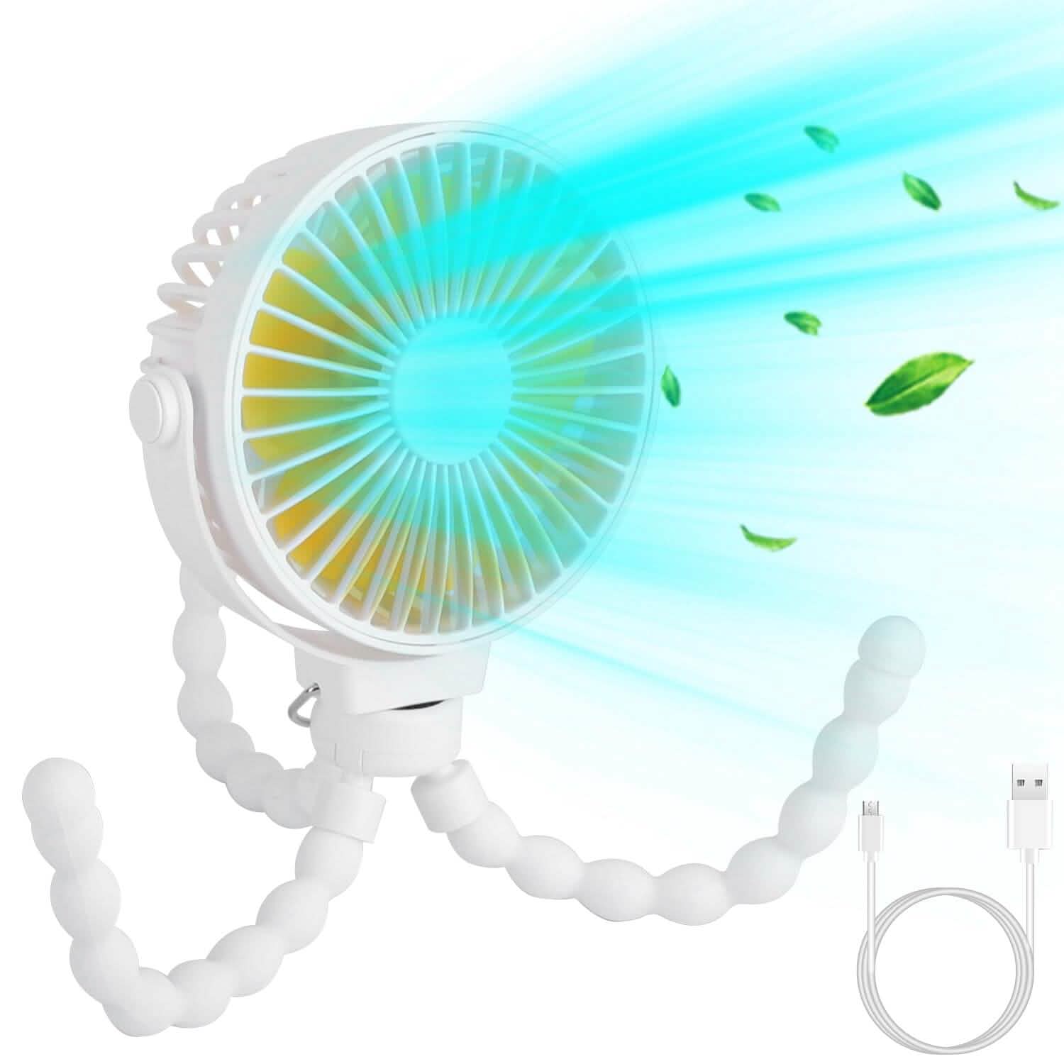 Rechargeable Handheld Fan with Flexible Tripod