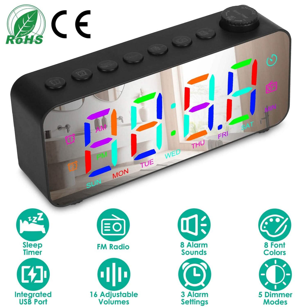 RGB Color LED Digital Alarm Clock