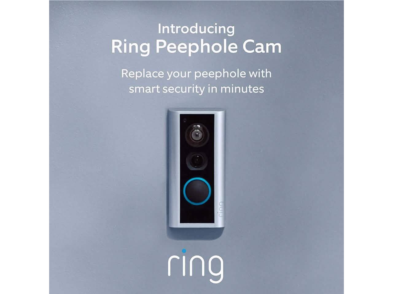 Ring Peephole Cam Video Doorbell Smart, Compact HD Video Wifi Doorbell